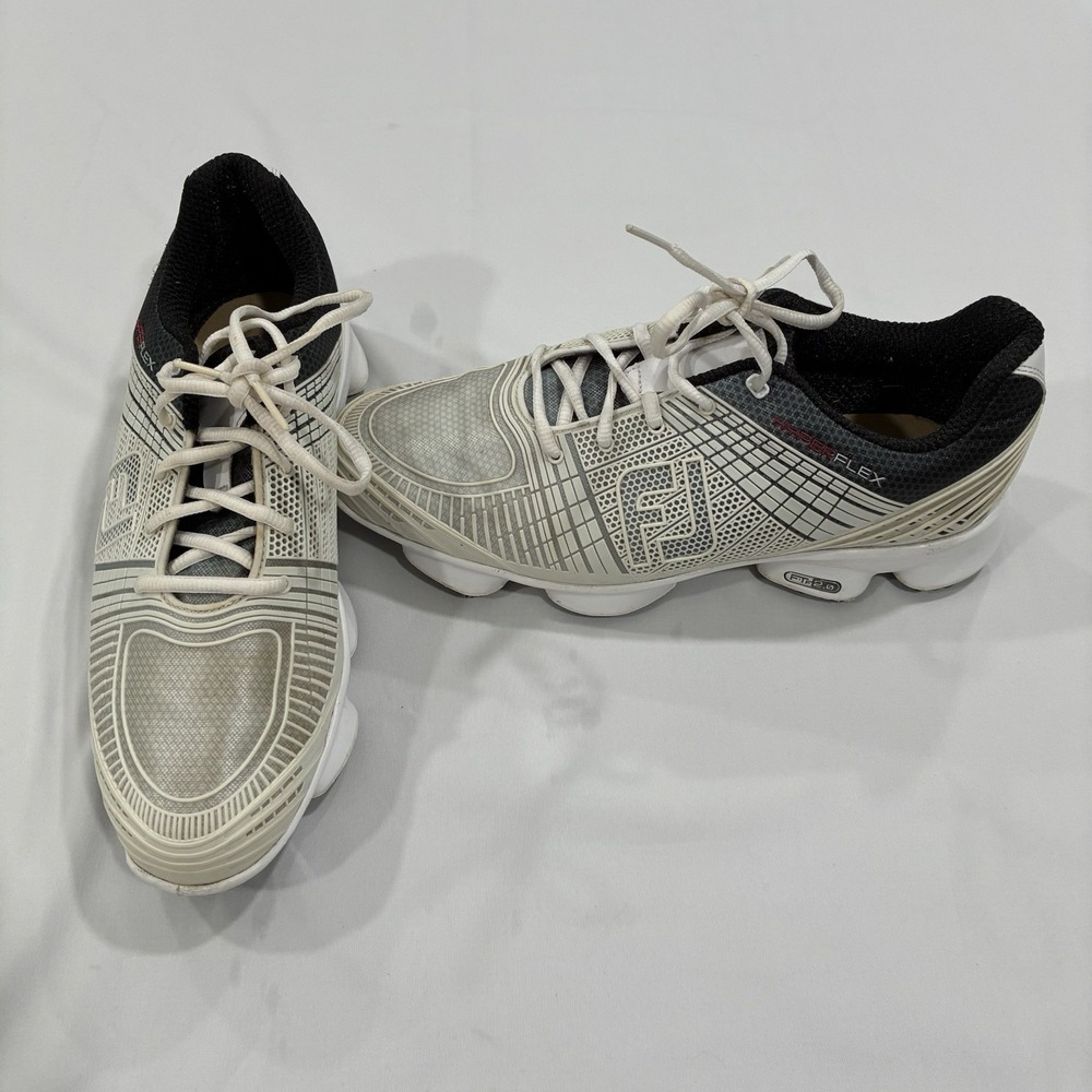 FootJoy HyperFlex White Red Black Golf Shoes Men's Size 9.5 Model 51067‎